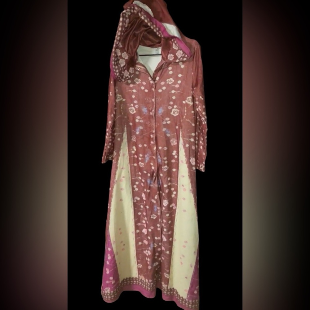 MISSLOOK Hooded bohemian print robe